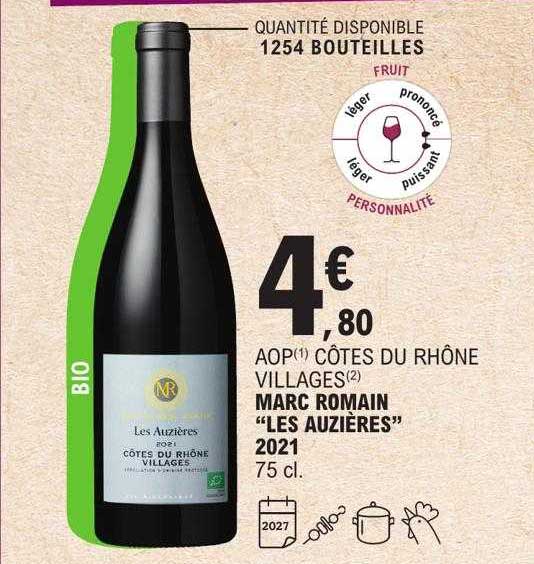 aop côtes du rhône villages marc romain "les auzières" 2021