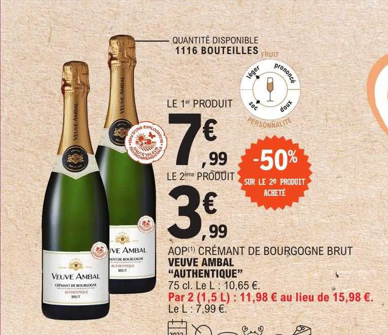 aop crémant de bourgogne brut veuve ambal "authentique"