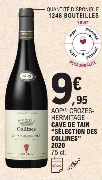 aop crozes-hermitage cave de tain "sélection des collines" 2020