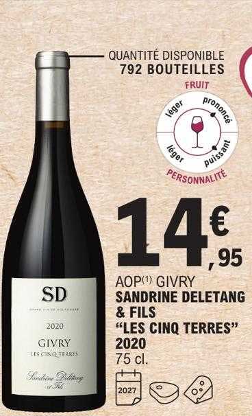 aop givry sandrine deletang & fils "les cinq terres" 2020