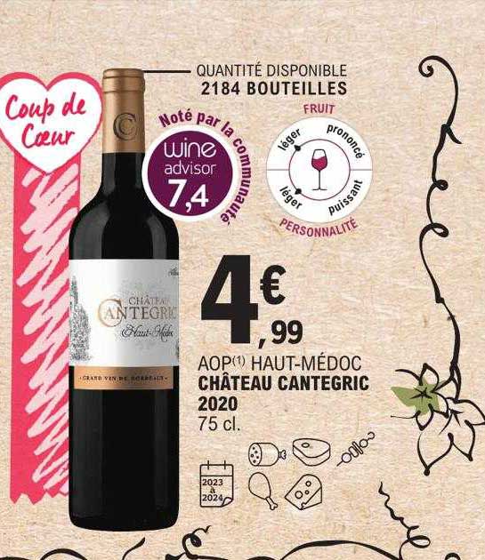 aop haut-médoc château cantegric 2020