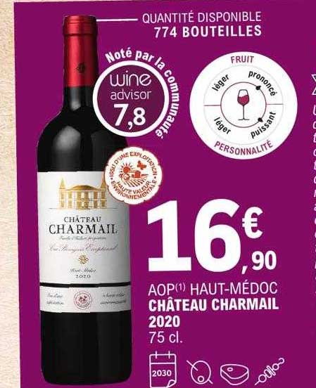 aop haut-médoc château charmail 2020