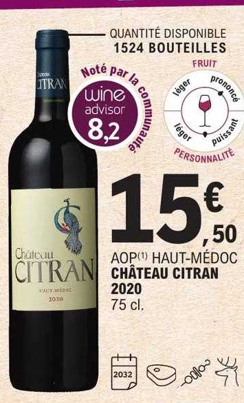 aop haut-médoc château citran 2020