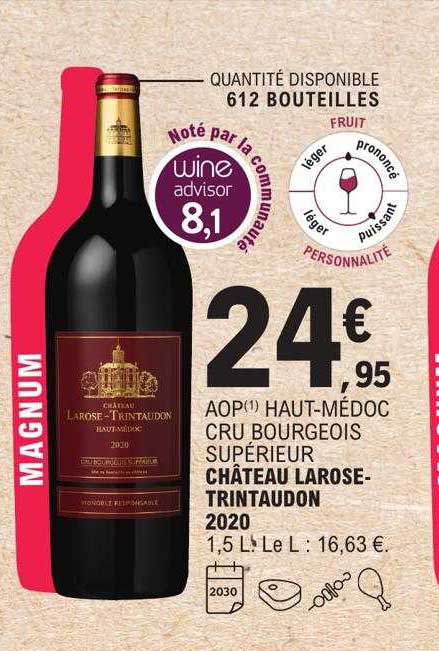 aop haut-médoc cru bourgeois supérieur château larose-trintaudon 2020