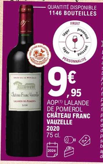 aop lalande de pomerol château franc vauzelle 2020
