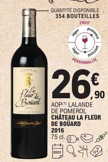 aop lalande de pomerol château la fleur de boüard 2016