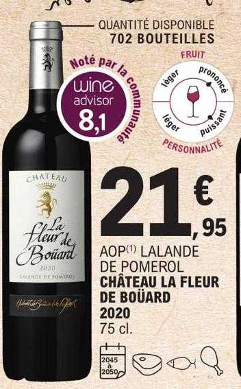 aop lalande de pomerol château la fleur de boüard 2020