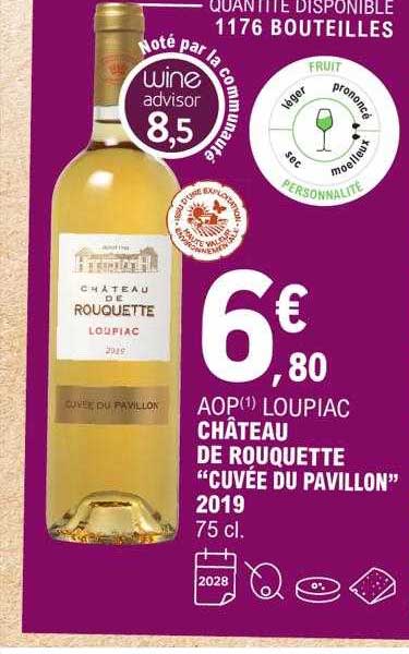 aop loupiac château de rouquette "cuvée du pavillon" 2019