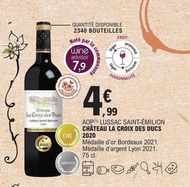 aop lussac saint-émilion château la croixdes ducs 2020