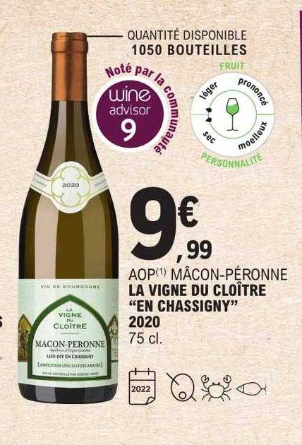 aop mâcon-péronne la vigne du cloître "en chassigny" 2020