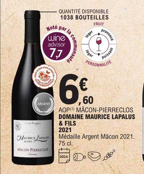 aop mâcon-pierreclos domaine maurice lapalus & fils 2021
