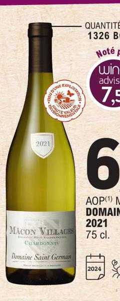 aop mâcon-villages domaine saint germains 2021