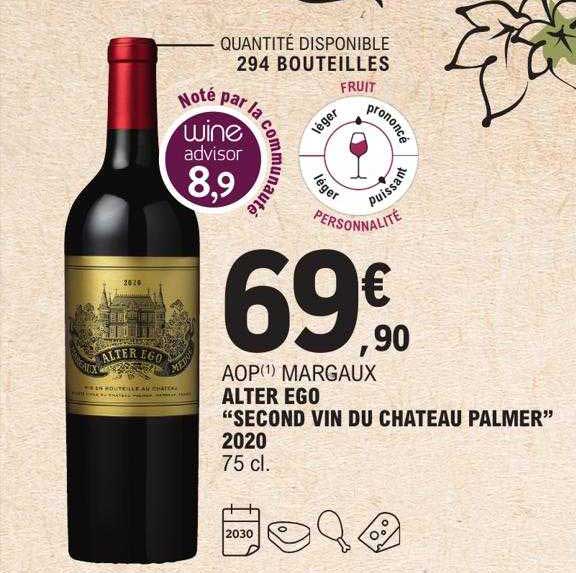 aop margaux alter ego "second vin du château palmer' 2020