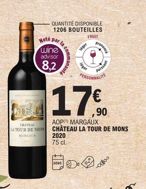Aop Margaux Château La Tour De Mons 2020