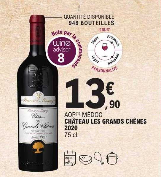 aop médoc château les grands chênes 2020
