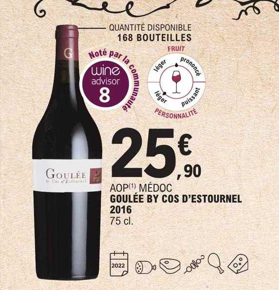 aop médoc goulée by cos d'estournel 2016