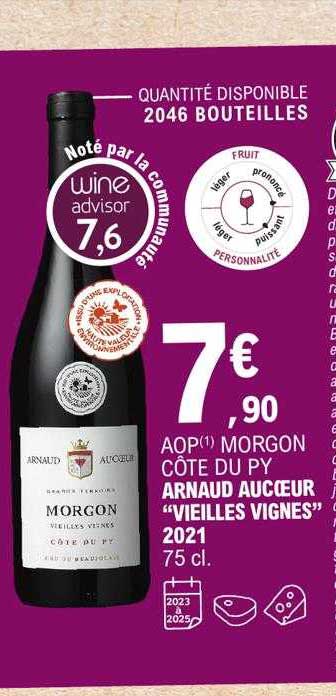 aop morgon côte du py arnaud aucoeur "vieilles vignes" 2021