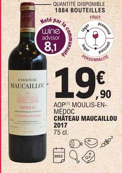 aop moulis-en-médoc château maucaillou 2017