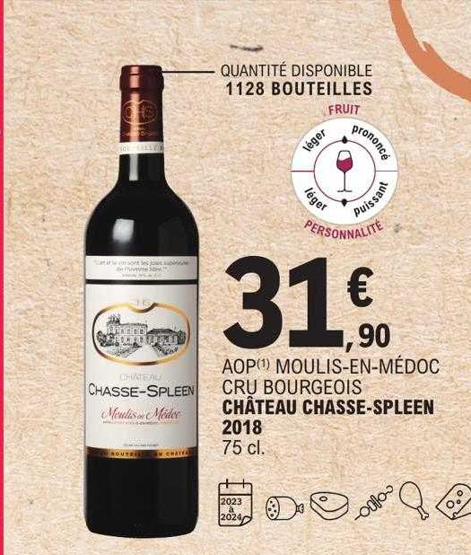 aop moulis-en-médoc cru bourgeois château chasse-spleen 2018