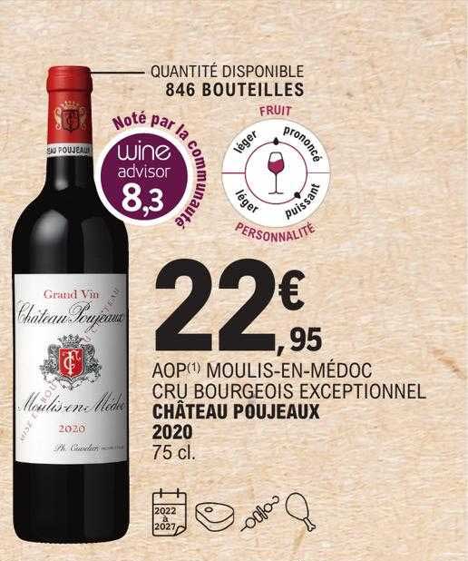 aop moulis-en-médoc cru bourgeois exceptionnel château poujeaux 2020