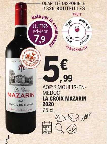 aop moulis-en-médoc la croix mazarin 2020