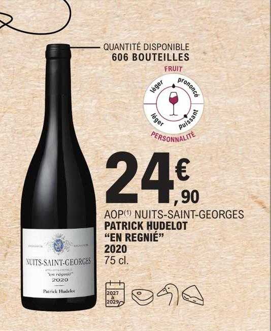 aop nuits-saint-georges patrick hudelot "en regnié" 2020