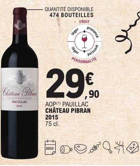 Aop Pauillac Château Pibran 2015