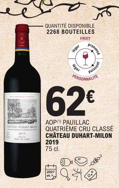 aop pauillac quatrième cru classé château duhart-milon 2019