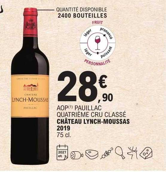 aop pauillac quatrième cru classé château lynch-moussas 2019