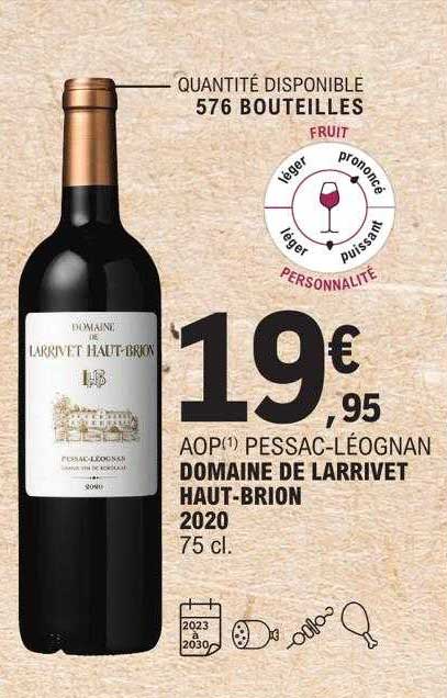 Aop Pessac-léognan Domaine De Larrivet Haut-brion 2020