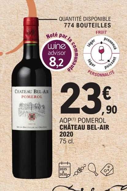 aop pomerol château bel-air 2020