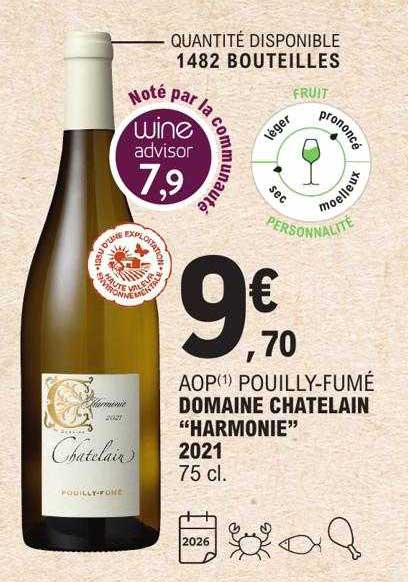aop pouilly-fumé domaine chatelain "harmonie" 2021