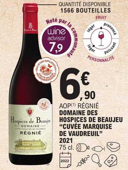 aop régnié domaine des hospices de beaujeu "cuvée marquise de vaudreuil" 2021