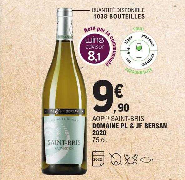 aop saint-bris domaine pl & jf bersan 2020