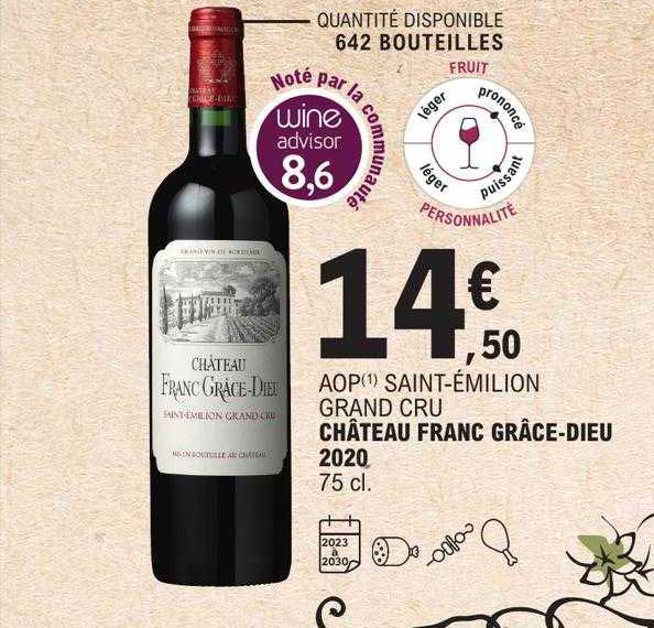 aop saint-émilion grand cru château franc grâce-dieu 2020