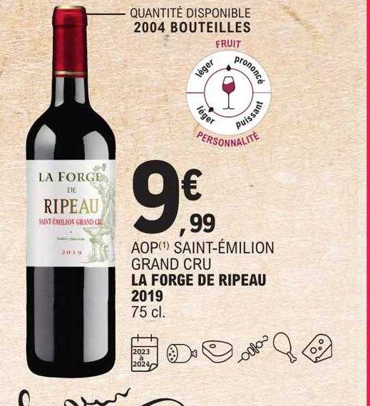aop saint-émilion grand cru la forge de ripeau 2019
