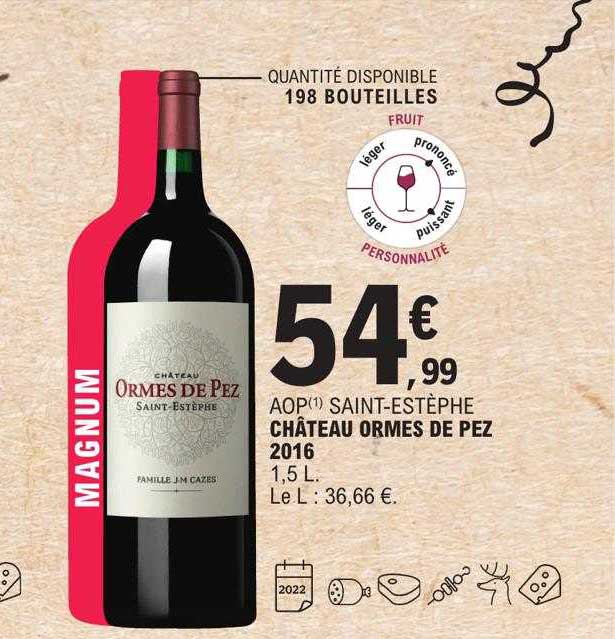 Aop Saint-estèphe Château Ormes De Pez 2016