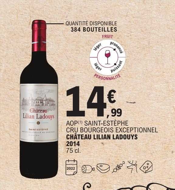 aop saint-estèphe cru bourgeois exceptionnel château lilian ladouys 2014