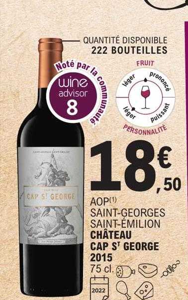 aop saint-georges saint-émilion château cap st george 2015