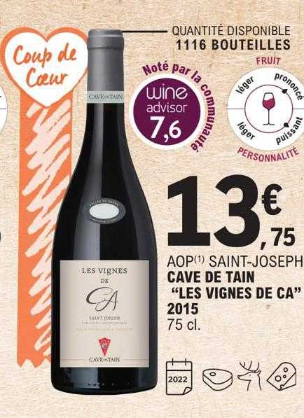aop saint-joseph cave de tain "les vinges de ca" 2015