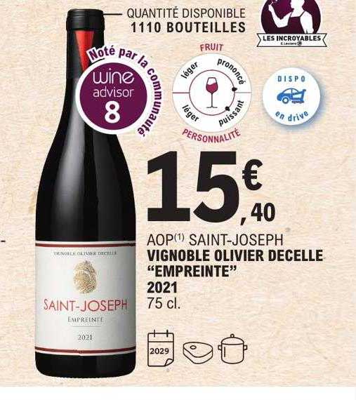 aop saint-joseph vignoble olivier decelle "empreinte" 2021