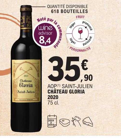 aop saint-julien château gloria 2020