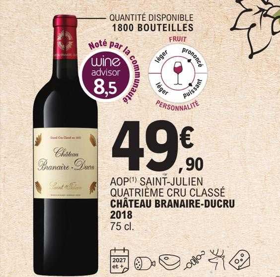 aop saint-julien quatrième cru classé château branaire-ducru 2018