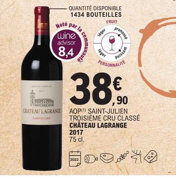 aop saint-julien troisième cru classé château lagrange 2017