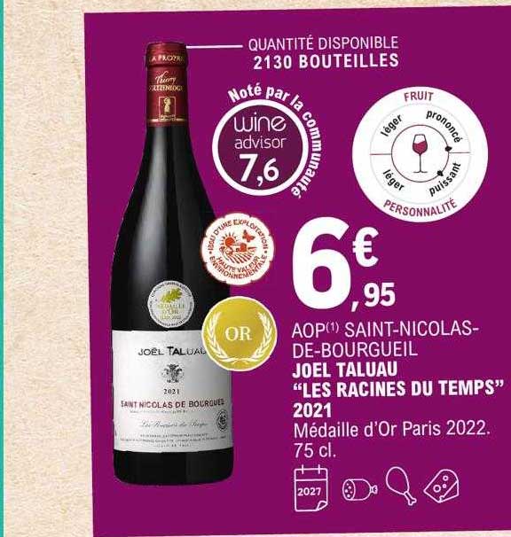 aop saint-nicolas-de-bourgueil joel taluau "les racines du temps" 2021