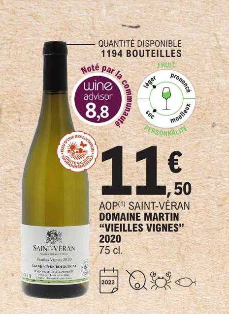 aop saint-véran domaine martin "vieilles vignes" 2020