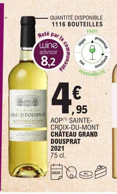 aop sainte-croix-du-mont château grand dousprat 2021