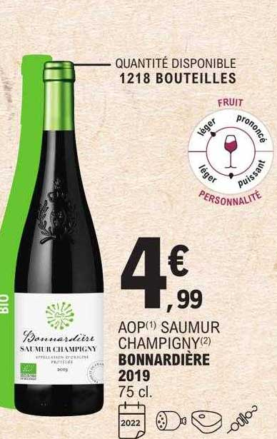 aop saumur champigny bonnardière 2019