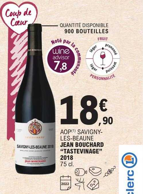 aop savigny-les-beaune jean bouchard "tastevinage" 2018