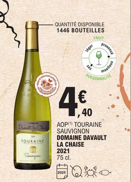 aop touraine sauvignon domaine davault la chasse 2021